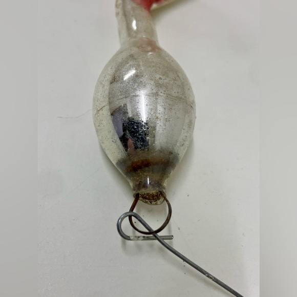 Early 20th Century Vtg Blown Mercury Glass Christmas Snake Tree Ornament - Picture 9 of 12
